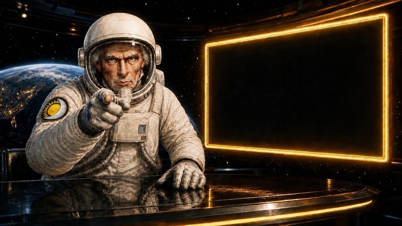 Samstronaut at the Eclipse news desk
